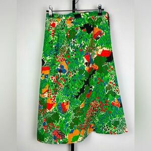 Vintage David Smith Farming Harvesting All‎ Over Print Art to Wear Wrap Skirt